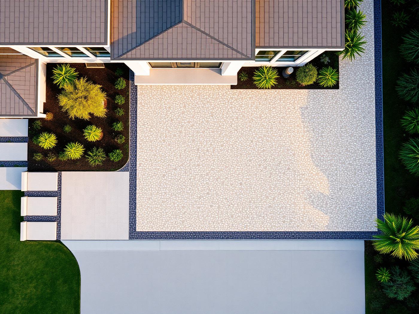 Aerial driveway transformation