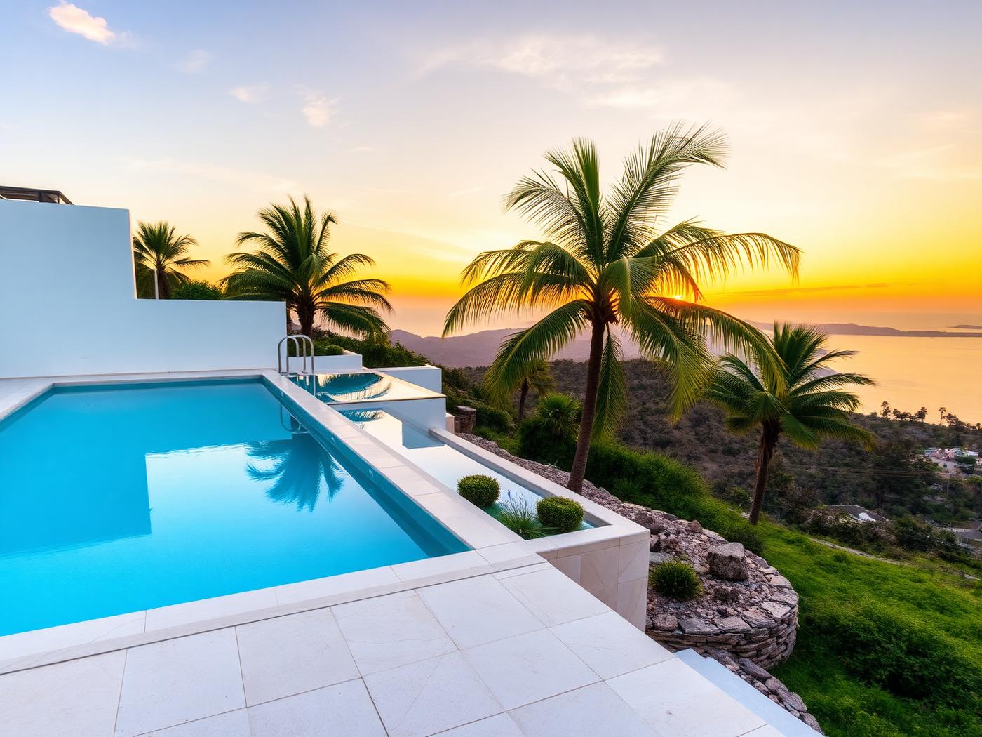 Luxury pool surround