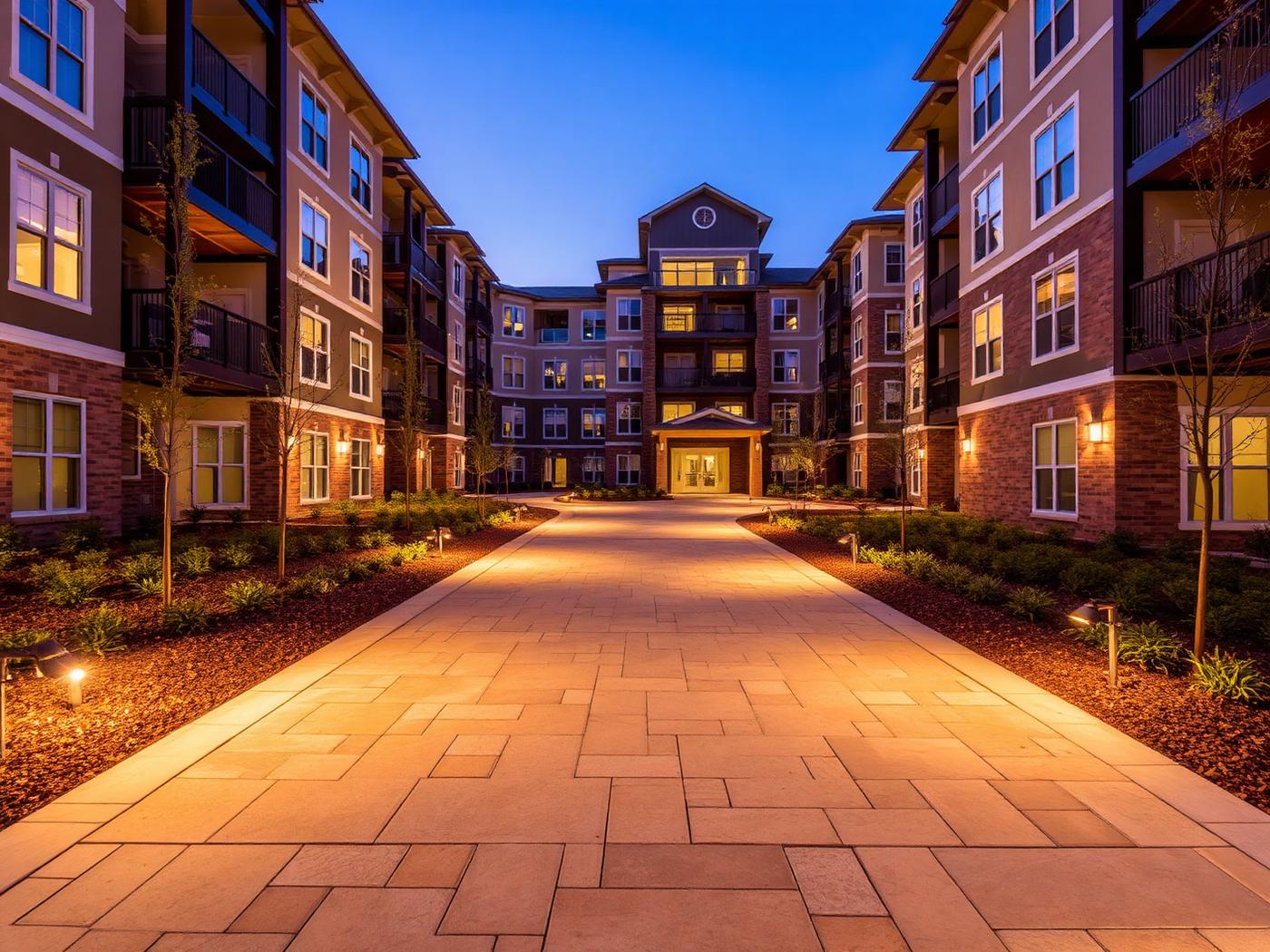 Apartment development entry